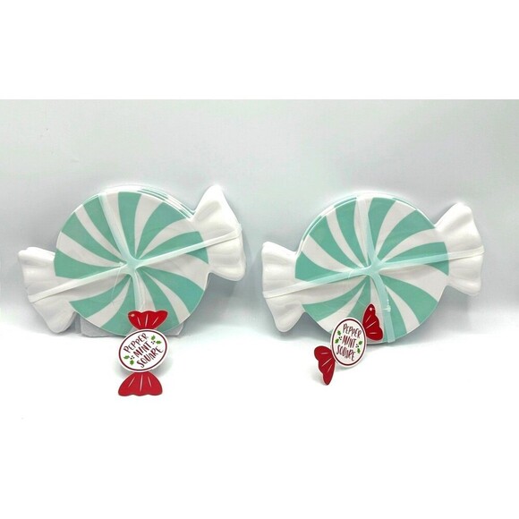 8 Peppermint Candy Appetizer Plates - Picture 2 of 3